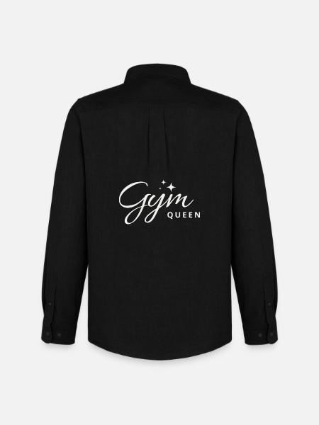 Gym Queen Script Frauenfitnessstudio Mädchen-Workout - Männer Oxford Hemd von Stanley/Stella - Schwarz