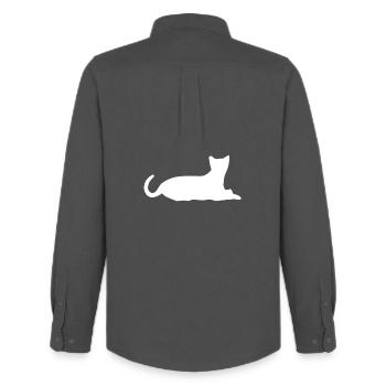 chat chat chat chat chat - Chemise Oxford homme Stanley/Stella - charbon - Dos - AI Model Male 185 dark (185cm)