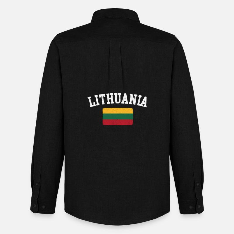 Litauen-Bogenflaggen-Tee - Männer Oxford Hemd von Stanley/Stella - Schwarz