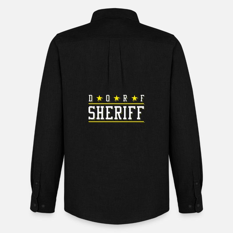 Dorf Sheriff - Polizei Dorf Polizist Hilfssherriff - Männer Oxford Hemd von Stanley/Stella - Schwarz