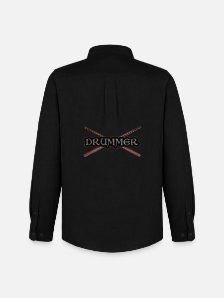 Drummer - Drums drum set Outfit - Men's Oxford Shirt by Stanley/Stella - black