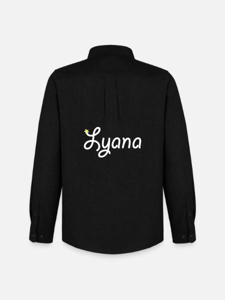 Lyana - Chemise Oxford homme Stanley/Stella - noir