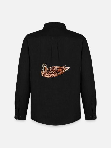 wasservögel, Stockente - Männer Oxford Hemd von Stanley/Stella - Schwarz