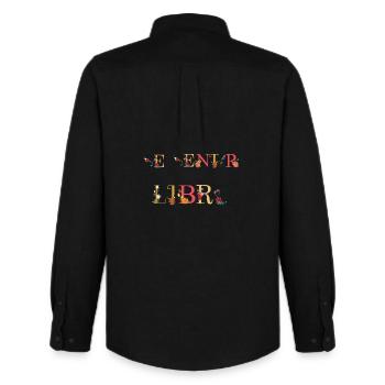 Se Sentir Libre - Chemise Oxford homme Stanley/Stella - noir - Dos - AI Model Male 185 dark (185cm)