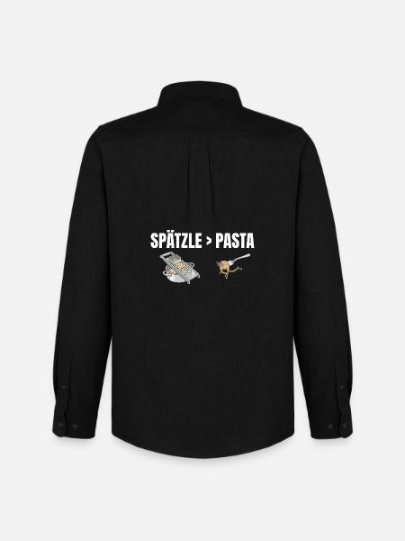 Spätzle sind besser als Pasta Schwäbisch - Männer Oxford Hemd von Stanley/Stella - Schwarz
