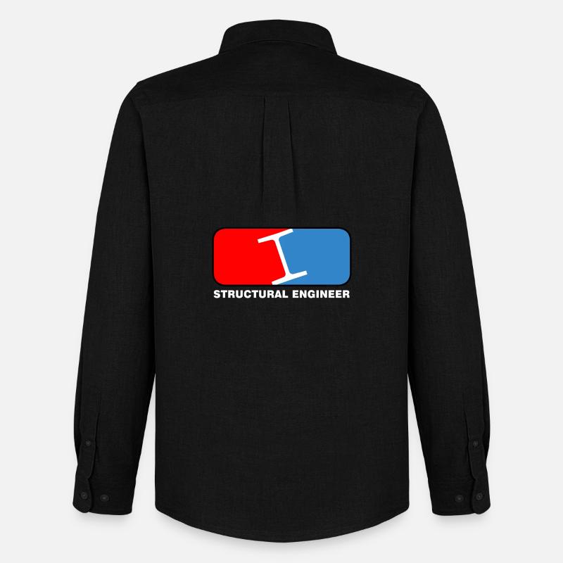 Structural Engineer League White Text - Chemise Oxford homme Stanley/Stella - noir