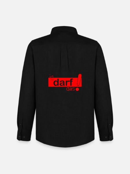 ig darf das! - Männer Oxford Hemd von Stanley/Stella - Schwarz