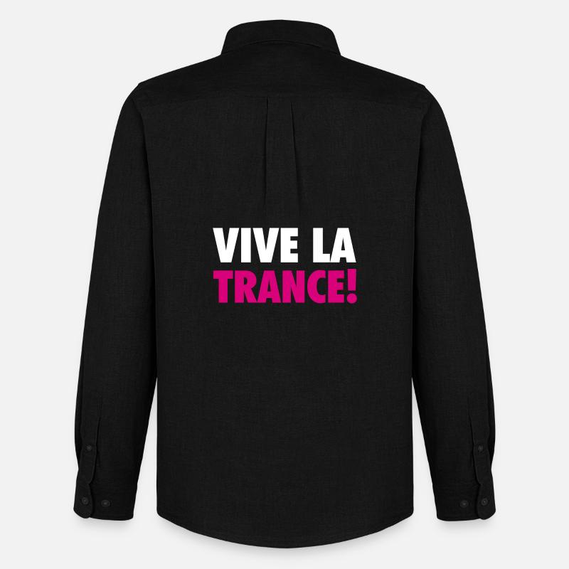 Vive La Trance! (pink) - Männer Oxford Hemd von Stanley/Stella - Schwarz