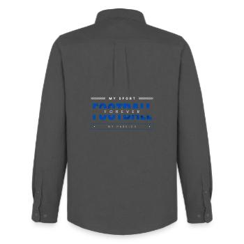 Football my sport my passion blue - Men's Oxford Shirt by Stanley/Stella - anthracite - Back - AI Model Male 185 dark (185cm)