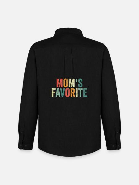 Favorite Kid Funny Mom's Favorite - Men's Oxford Shirt by Stanley/Stella - black