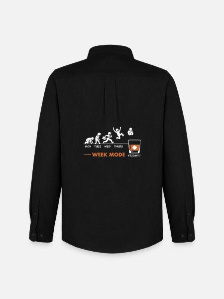 Vive le week-end - humour Wisky - Men's Oxford Shirt by Stanley/Stella - black