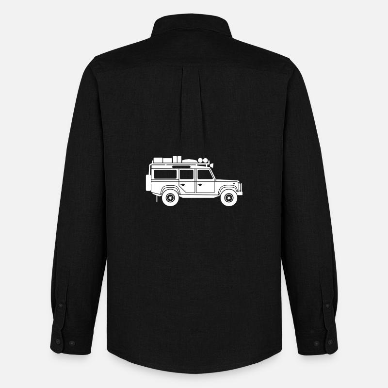Defender D110-White - Männer Oxford Hemd von Stanley/Stella - Schwarz