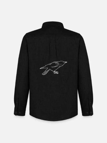 Crow linears - Men's Oxford Shirt by Stanley/Stella - black