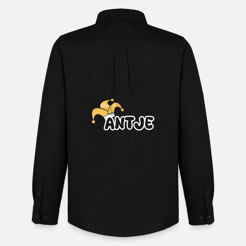 Antje - Männer Oxford Hemd von Stanley/Stella - Schwarz