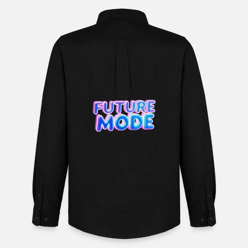 Future Mode Neon Licht - Männer Oxford Hemd von Stanley/Stella - Schwarz