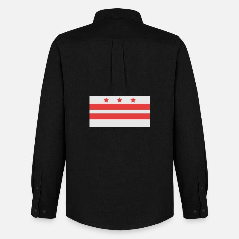 Washington-Flagge - Männer Oxford Hemd von Stanley/Stella - Schwarz