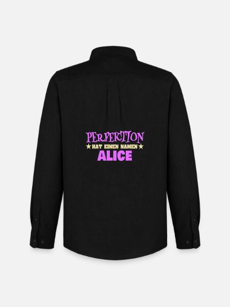 First name Alice - Men's Oxford Shirt by Stanley/Stella - black