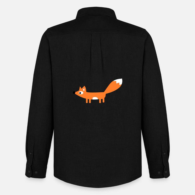 Fuchs - Männer Oxford Hemd von Stanley/Stella - Schwarz