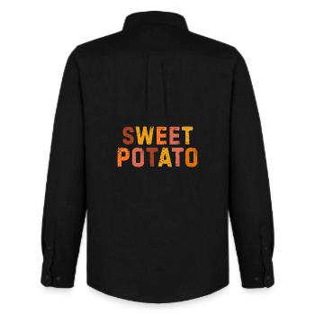 Patate douce Grouchy - Chemise Oxford homme Stanley/Stella - noir - Dos - AI Model Male 185 dark (185cm)