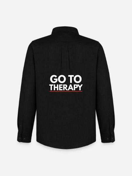 Go To Therapy Mental Health Awareness - Men's Oxford Shirt by Stanley/Stella - black
