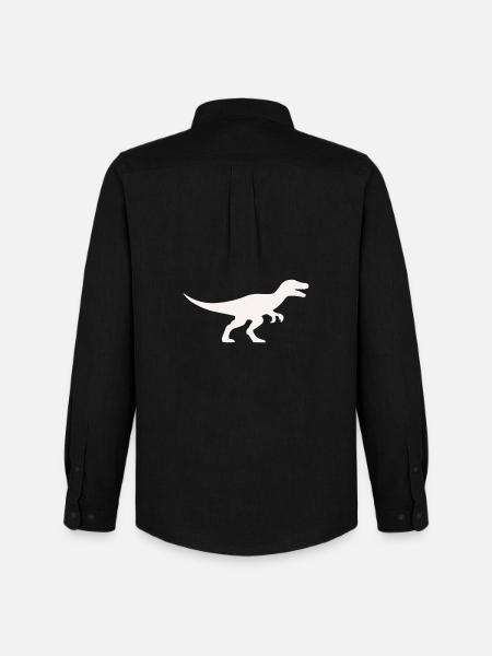 Raptor T Rex Silhouette - Men's Oxford Shirt by Stanley/Stella - black