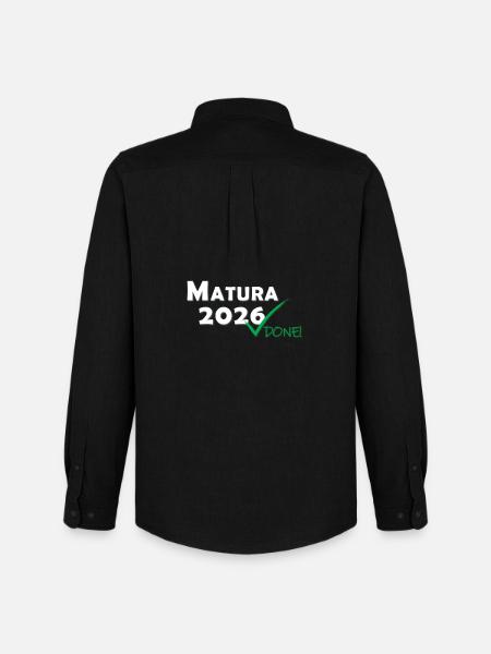 Matura 2026 Done - Männer Oxford Hemd von Stanley/Stella - Schwarz
