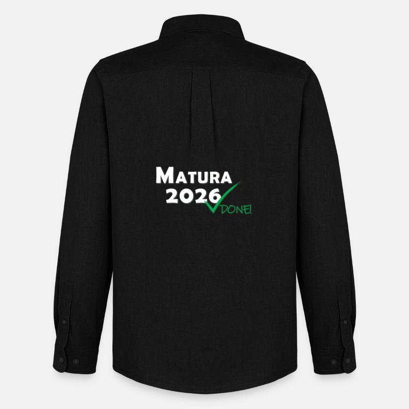Matura 2026 Done - Männer Oxford Hemd von Stanley/Stella - Schwarz