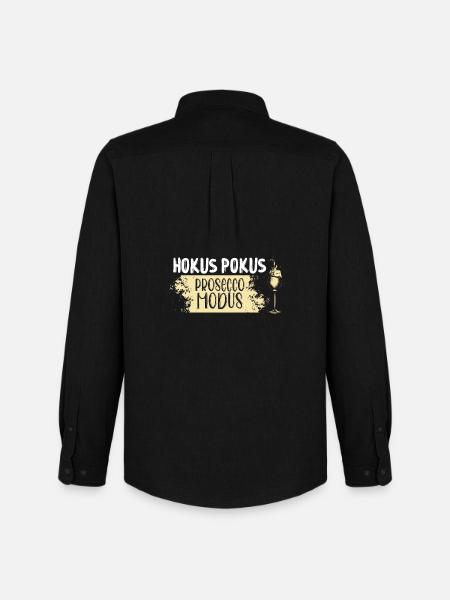 Hokus Pokus Prosecco Modus - Männer Oxford Hemd von Stanley/Stella - Schwarz