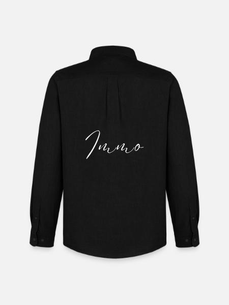Immo Name T-shirt gave til mænd - Oxfordskjorte herre Stanley/Stella - sort