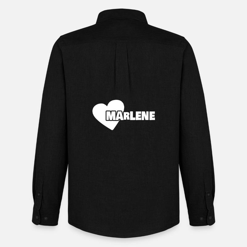 Vorname Marlene - Männer Oxford Hemd von Stanley/Stella - Schwarz
