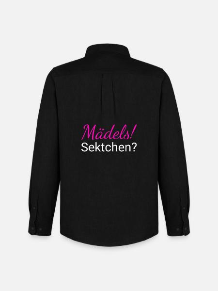 Mädels Sektchen Sekt Sektparty - Men's Oxford Shirt by Stanley/Stella - black