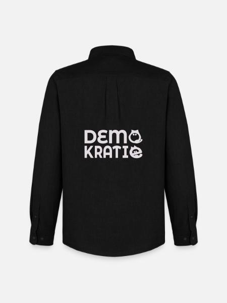 Cat Democracy - Men's Oxford Shirt by Stanley/Stella - black