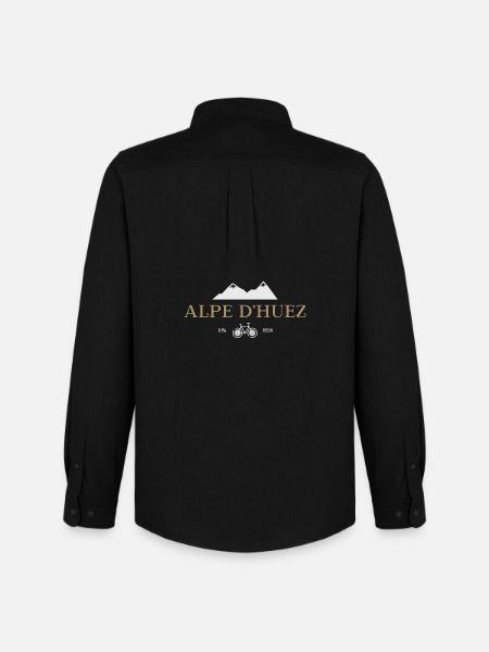 Alpe D'Huez - Männer Oxford Hemd von Stanley/Stella - Schwarz