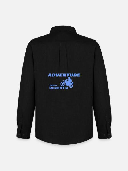 MOTORBIKE ADVENTURE - Men's Oxford Shirt by Stanley/Stella - black