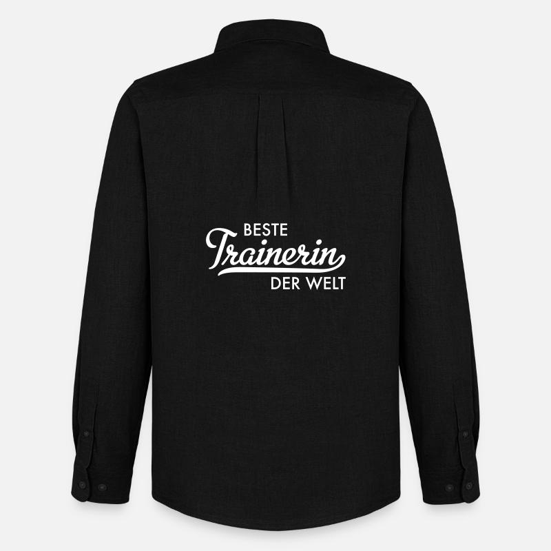 Beste Trainerin der Welt - Männer Oxford Hemd von Stanley/Stella - Schwarz