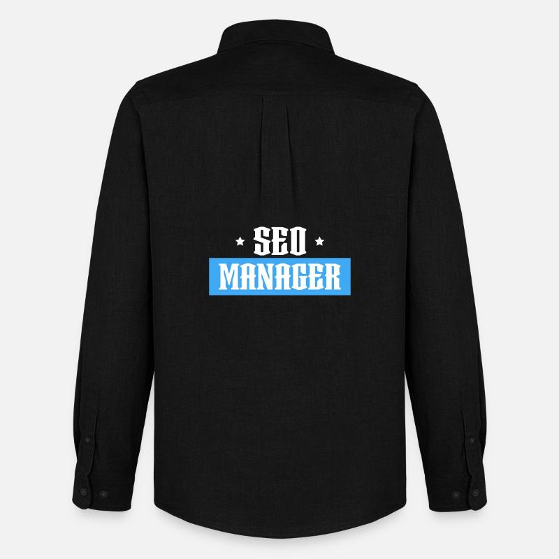SEO Manager blau tshirt schwarz - Männer Oxford Hemd von Stanley/Stella - Schwarz