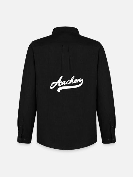 Aachen Retro - Männer Oxford Hemd von Stanley/Stella - Schwarz