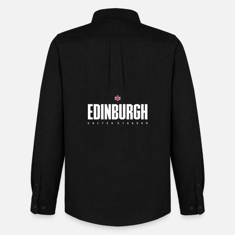 Edinburgh - Männer Oxford Hemd von Stanley/Stella - Schwarz