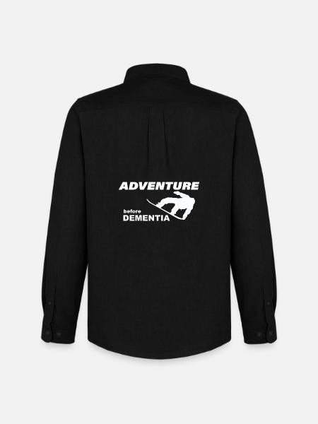 SNOWBOARD ADVENTURE - Men's Oxford Shirt by Stanley/Stella - black