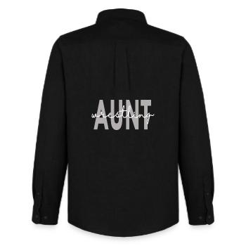 Stolze Wrestling-Tante Sportarten - Männer Oxford Hemd von Stanley/Stella - Schwarz - Hinten - AI Model Male 185 dark (185cm)