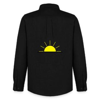 Sonnenaufgang oder Sonnenuntergang gelb - Männer Oxford Hemd von Stanley/Stella - Schwarz - Hinten - AI Model Male 185 dark (185cm)