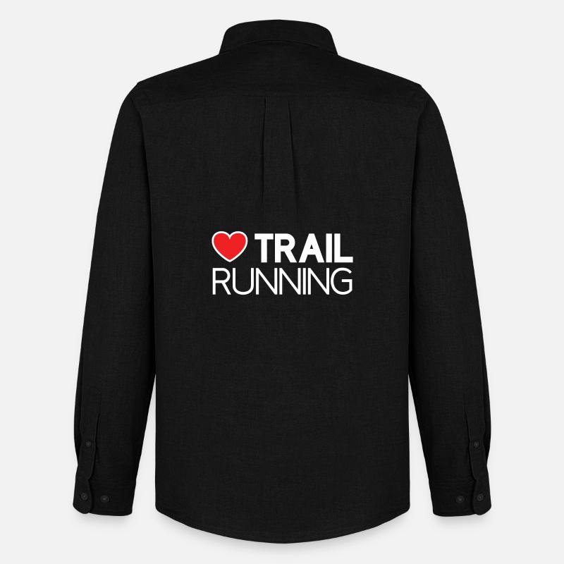 Ich liebe Trailrunning - Männer Oxford Hemd von Stanley/Stella - Schwarz