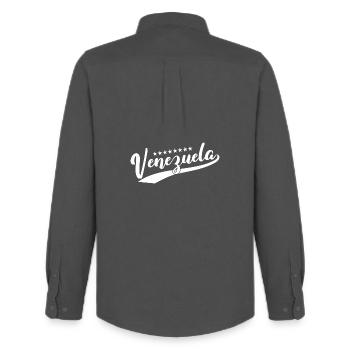 Venezuela - Men's Oxford Shirt by Stanley/Stella - anthracite - Back - AI Model Male 185 dark (185cm)
