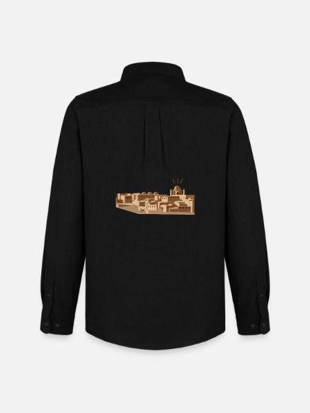 Desert city with mosque - Men's Oxford Shirt by Stanley/Stella - black