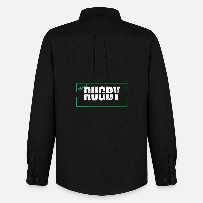 Mannschaft Rugby grün - Männer Oxford Hemd von Stanley/Stella - Schwarz