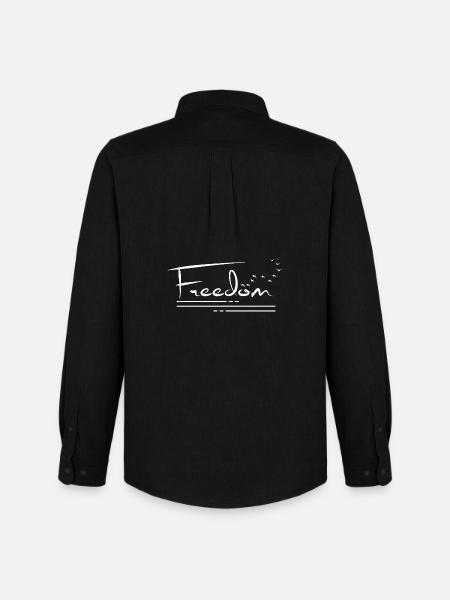 Freedom: Light Bird Flight - Men's Oxford Shirt by Stanley/Stella - black