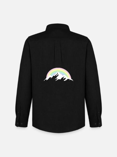 Mountain Rainbow Nature Lover - Men's Oxford Shirt by Stanley/Stella - black