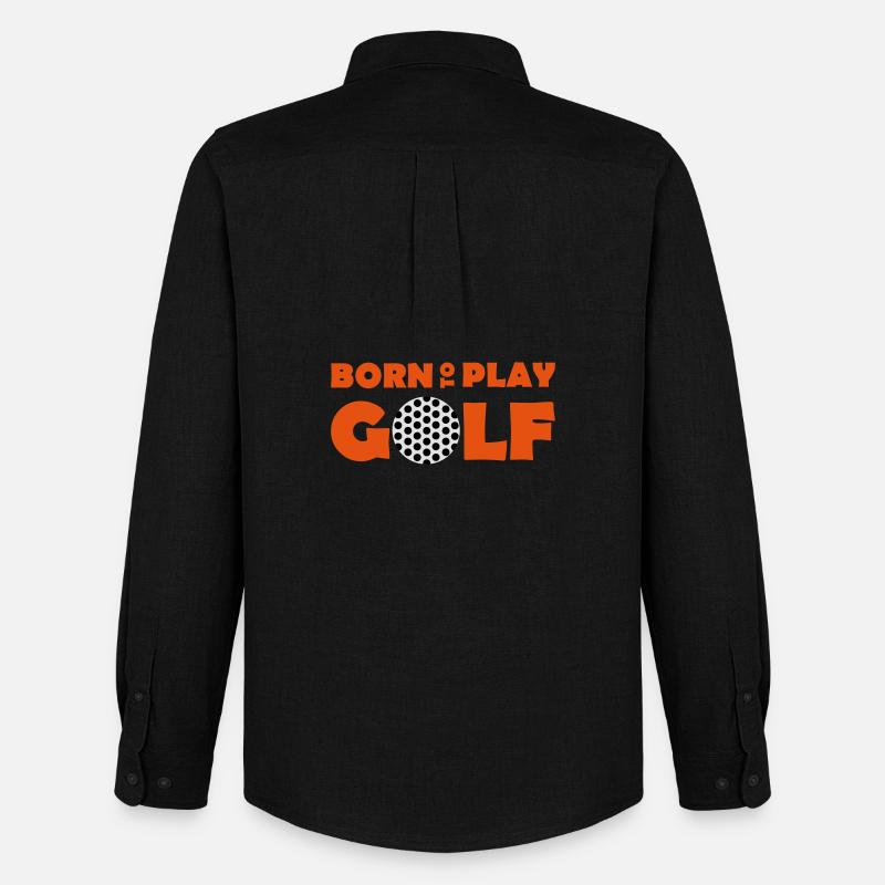 Born to play Golf - Männer Oxford Hemd von Stanley/Stella - Schwarz