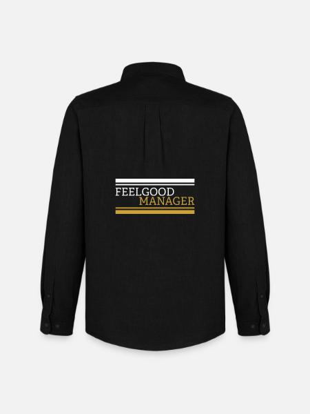 Feelgood manager Design white - Men's Oxford Shirt by Stanley/Stella - black