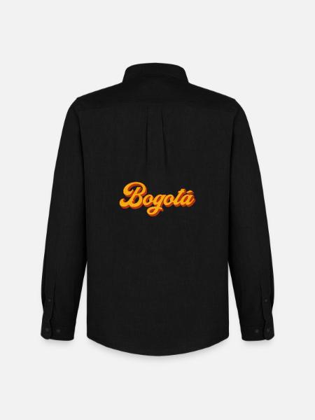 Retro Bogota lettering - Men's Oxford Shirt by Stanley/Stella - black
